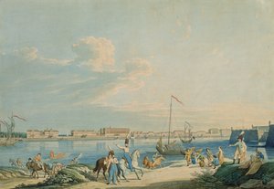 View of the Marble Palace and the North Side of the Peter and Paul Fortress, St. Petersburg