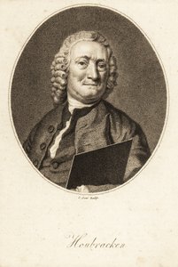 Oval Portrait of Arnold Houbracken by Christian Josi