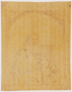 Portrait of a Man in an Armchair, from Collection of Imitations of Drawings after the Principal Dutch and Flemish Masters by Christian Josi