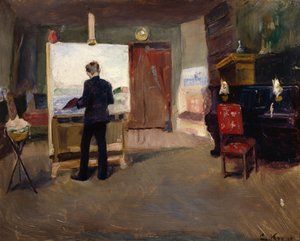 The Painter Nils Hansteen in the Studio by Christian Krohg