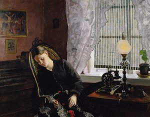 The seamstress by Christian Krohg