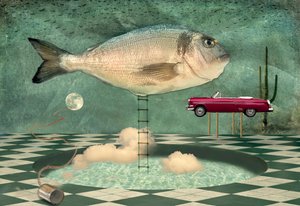 Surreal Fish Dreamscape by Christian MARCEL