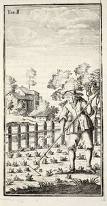 Gardener Hoeing, pub. Erfurt in Thuringia, 1753-55