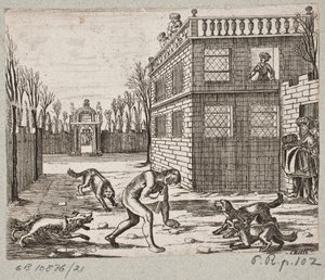 Illustration to Adam Olearius, Persianischer Rosenthal von einem Sinnreichen Poeten Schich Saadi, Schleswig 1660 by Christian Rothgiesser