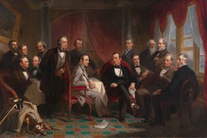 Washington Irving and his Literary Friends at Sunnyside by Christian Schussele
