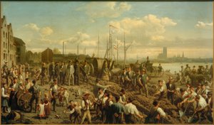 Laying a Telegraph Cable 1878 by Christian Sell