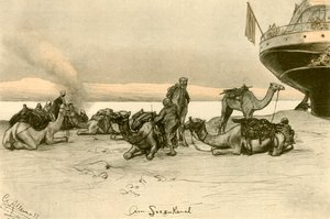 At the Suez Canal, 1898 by Christian Wilhelm Allers