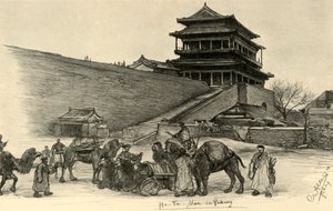 Hatamen Gate, Peking, China by Christian Wilhelm Allers