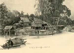 Houses on Stilts, Bangkok, Siam, 1898