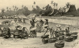 Market scene, Java