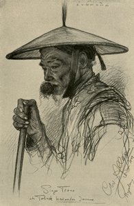 Singo Trono - man chewing tobacco, Magelang, Java by Christian Wilhelm Allers