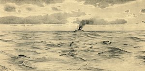 Steamship on the Indian Ocean