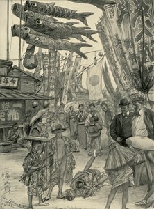 Street scene, Yokohama, Japan, 1898 by Christian Wilhelm Allers