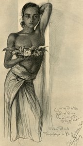 Ukku Banda, Young Man at a Temple, Kandy, Ceylon by Christian Wilhelm Allers