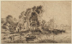 Houses Built Against Ruins by Christian Wilhelm Ernst Dietrich