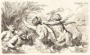 Battling Tritons by Christian Wilhelm Ernst Dietrich