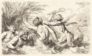 Battling Tritons by Christian Wilhelm Ernst Dietrich