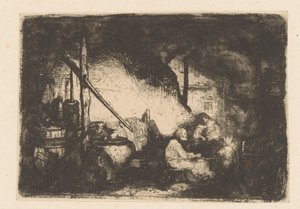 Three Figures at a Table by Christian Wilhelm Ernst Dietrich
