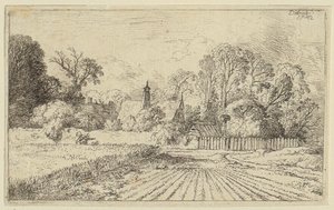 A Path beside a Cornfield by Christian Wilhelm Ernst Dietrich