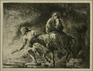 Flight into Egypt by Christian Wilhelm Ernst Dietrich