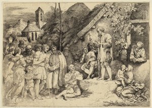 Saint James Preaching in a Village by Christian Wilhelm Ernst Dietrich