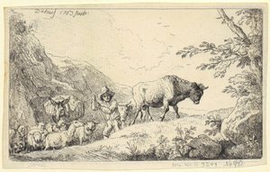 Landscape with Saint Francis by Christian Wilhelm Ernst Dietrich