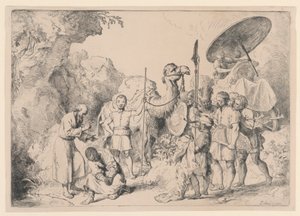 St. Phillip Baptizing the Ethiopian by Christian Wilhelm Ernst Dietrich