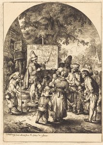 The Singer at the Country Fair by Christian Wilhelm Ernst Dietrich