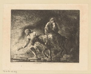 Flight into Egypt by Christian Wilhelm Ernst Dietrich