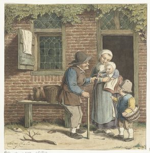 Grandfather Distributes Toys by Christina Chalon