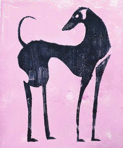 Abstract Pink Greyhound