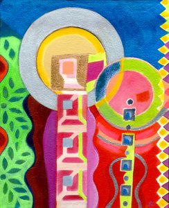 Madonna and Child in the Garden by Christina Saj
