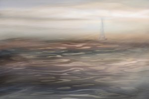 Misty Sailboat Serenity