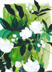 Lush White Blooms by Christine Lindstrom