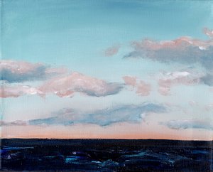Pastel Ocean Horizon by Christine Lindstrom