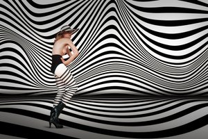 Bold Striped Figure