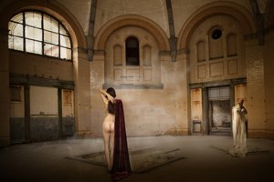 Mysterious Nude Ancient Hall