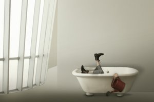Quirky Bathtub Watering by Christine von Diepenbroek
