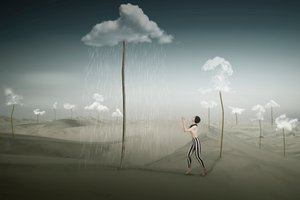Surreal Desert Rain by Christine von Diepenbroek