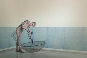 Woman Clear Raincoat by Christine von Diepenbroek