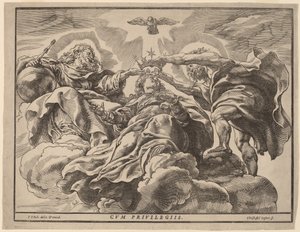 Coronation of the Virgin by Christoffel Jegher after Sir Peter Paul Rubens