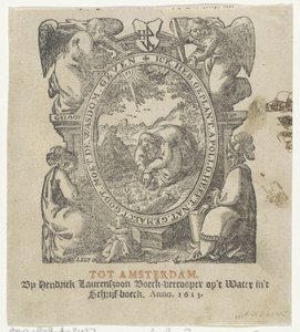 Title Vignette with a Man Planting Crops by Christoffel van Sichem (II) (possibly)