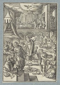 Apostles Baptizing New Believers in Jerusalem by Christoffel van Sichem (II)