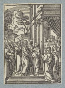 Christ Heals a Man with Dropsy on the Sabbath by Christoffel van Sichem (II)