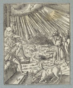 Plague of Cattle Disease or Plague of Hail and Thunder by Christoffel van Sichem (II)