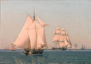 Ships under Sail in a Mild Breeze on a Clear Summer