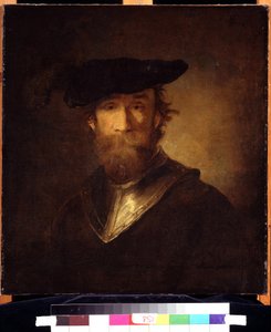 An Old Soldier in a Black Beret by Christoph Paudiss