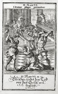 Eleazar Willingly Accepts the Death Penalty, Maccabees by Christoph Weigel