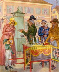 Barrel Organ with Dancing Puppets