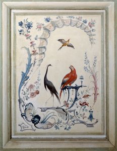 Birds sign of the large living room of the chateau of Champs sur Marne
